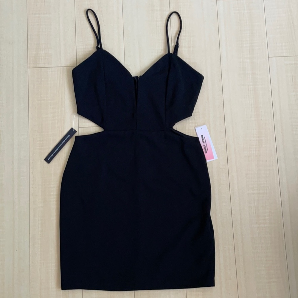 Black mini dress